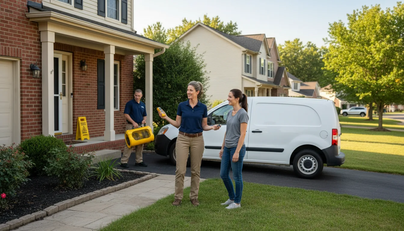 Residential water damage restoration in Kincaid, IL